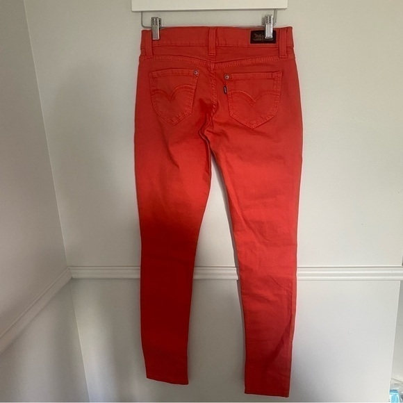𝅺levi Skinny Orange Jeans Sz 25 - Picture 2 of 5